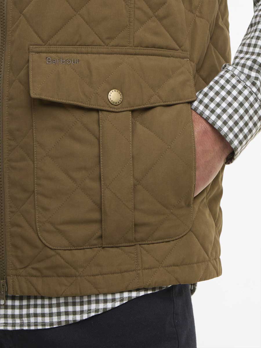 BARBOUR Men's Sander Quilted Gilet - Beech