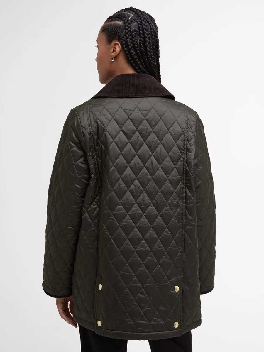 BARBOUR Modern Beadnell Quilted Jacket - Women's - Sage / Ancient Tartan
