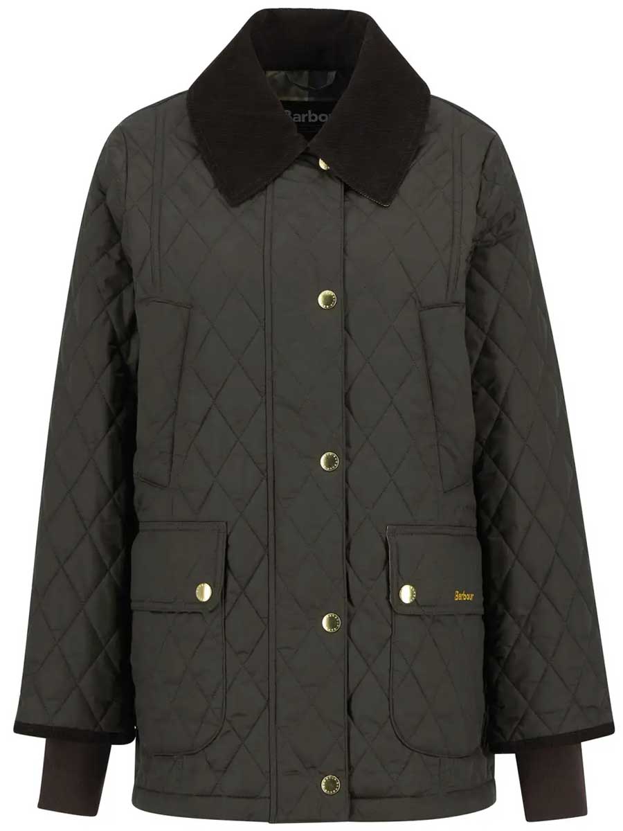 BARBOUR Modern Beadnell Quilted Jacket - Women's - Sage / Ancient Tartan