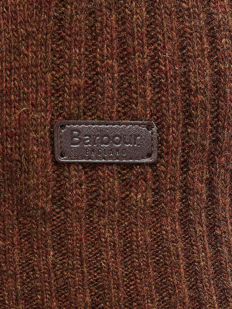 BARBOUR Nelson Essential Half Zip Jumper - Mens - Dark Sand