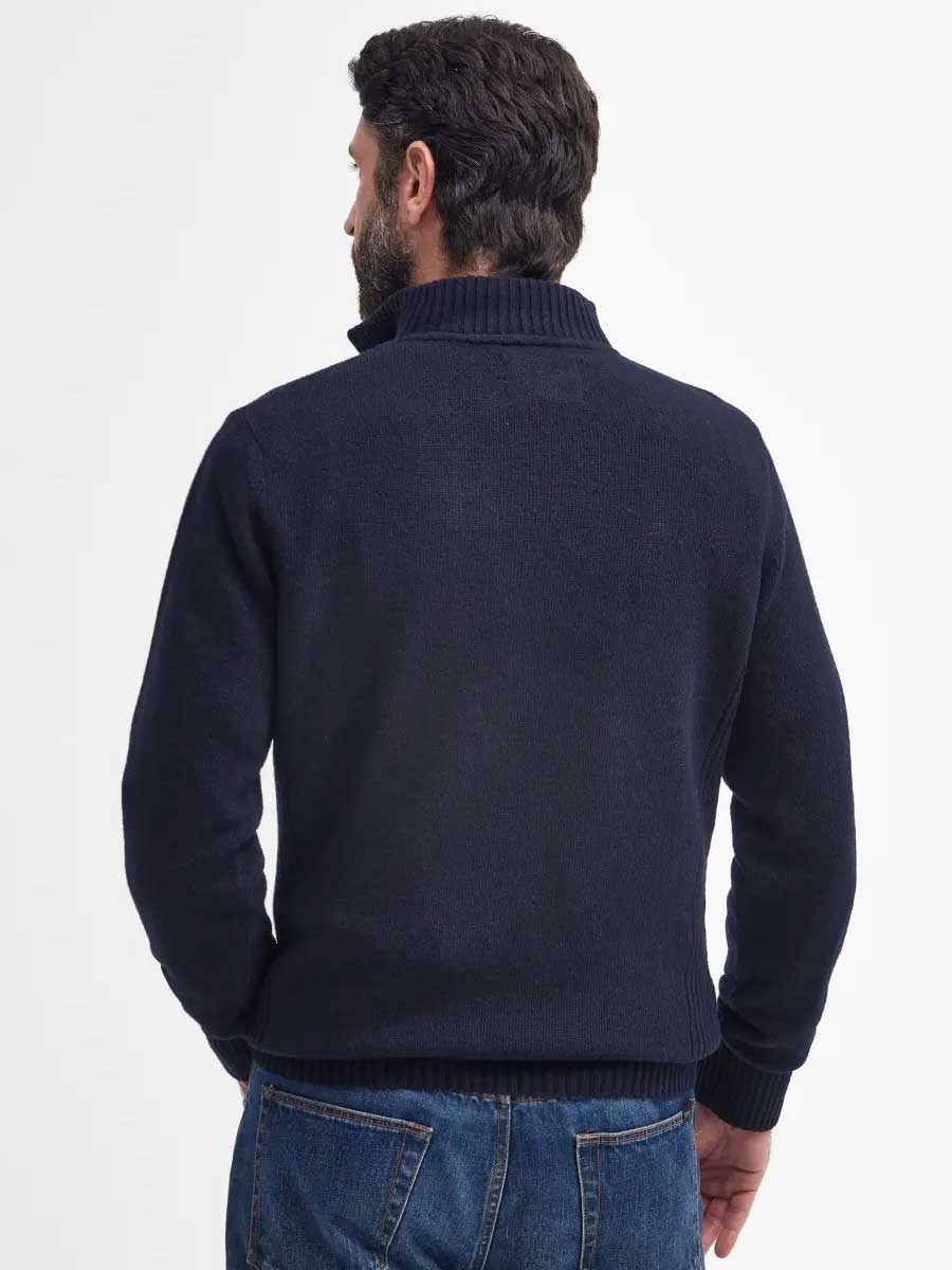 BARBOUR Nelson Essential Half Zip Jumper - Mens - Navy