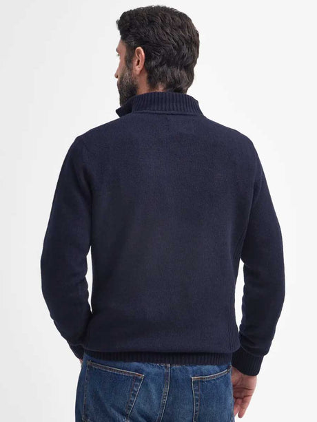 BARBOUR Nelson Essential Half Zip Jumper - Mens - Navy