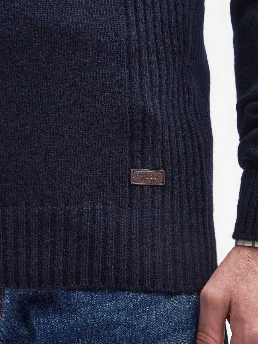 BARBOUR Nelson Essential Half Zip Jumper - Mens - Navy