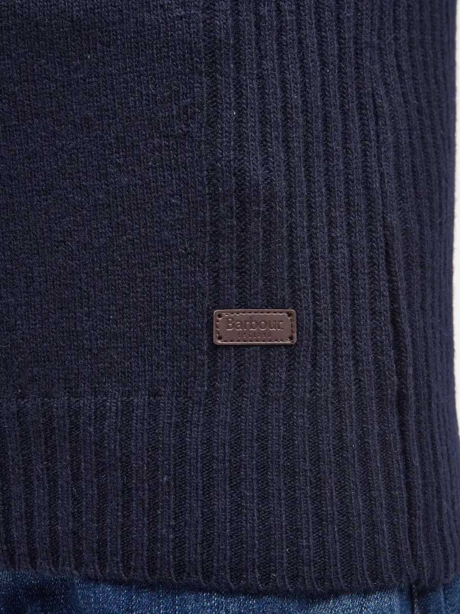 BARBOUR Nelson Essential Half Zip Jumper - Mens - Navy