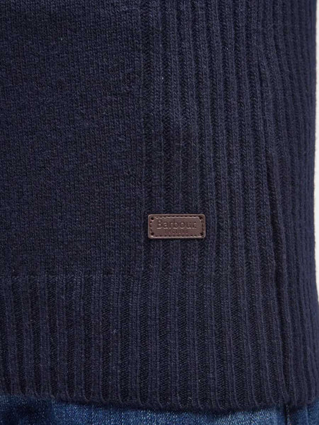 BARBOUR Nelson Essential Half Zip Jumper - Mens - Navy