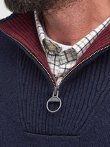 BARBOUR Nelson Essential Half Zip Jumper - Mens - Navy