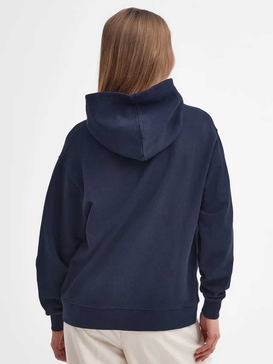 BARBOUR Northumberland Hoodie - Women's - Navy / White