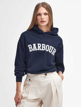 BARBOUR Northumberland Hoodie - Women's - Navy / White
