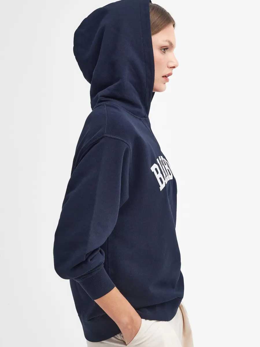 BARBOUR Northumberland Hoodie - Women's - Navy / White