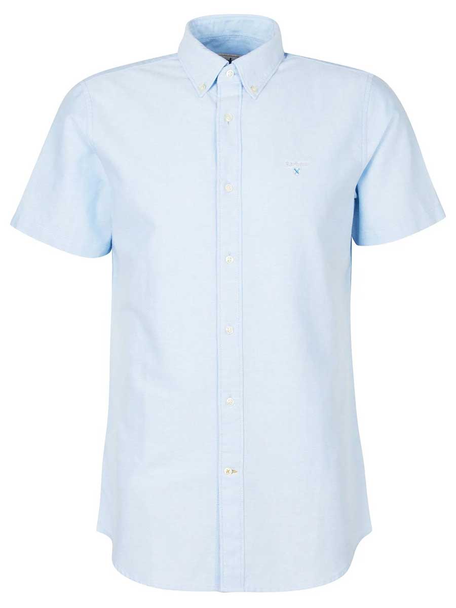 BARBOUR Oxtown Short Sleeve Tailored Shirt - Mens - Sky