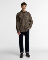 BARBOUR Panwell Thermo-Weave Checked Shirt - Mens - Camel
