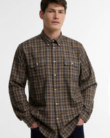 BARBOUR Panwell Thermo-Weave Checked Shirt - Mens - Camel