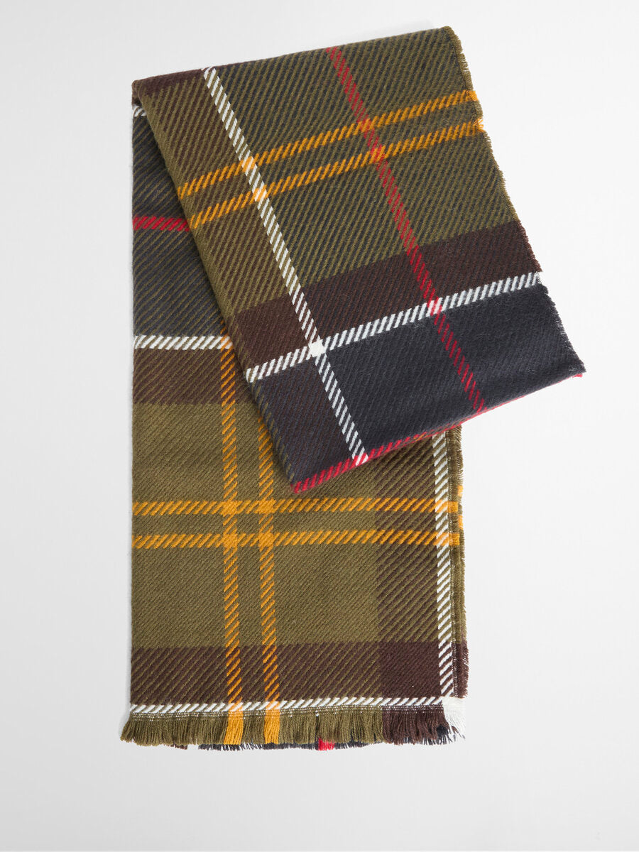 BARBOUR Pendle Beanie & Blair Scarf Gift Set - Womens - Classic Tartan
