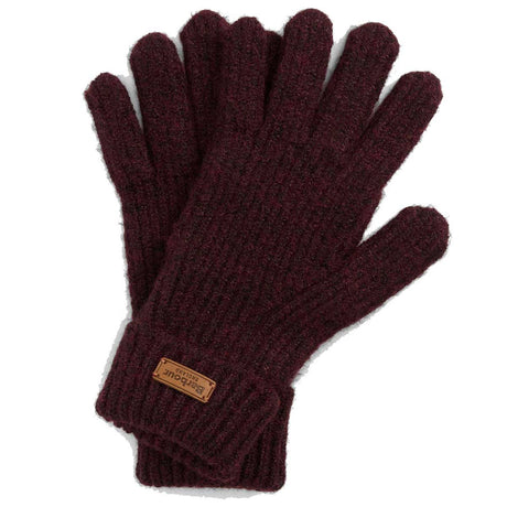 BARBOUR Pendle Knitted Gloves - Women's - Wine