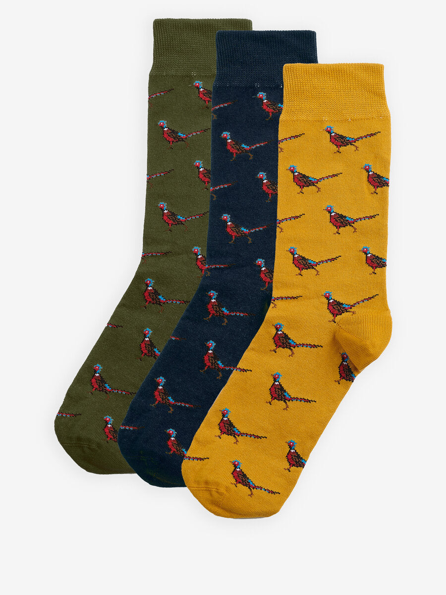 BARBOUR Pheasant Socks Gift Set - Mens - Forest Mist