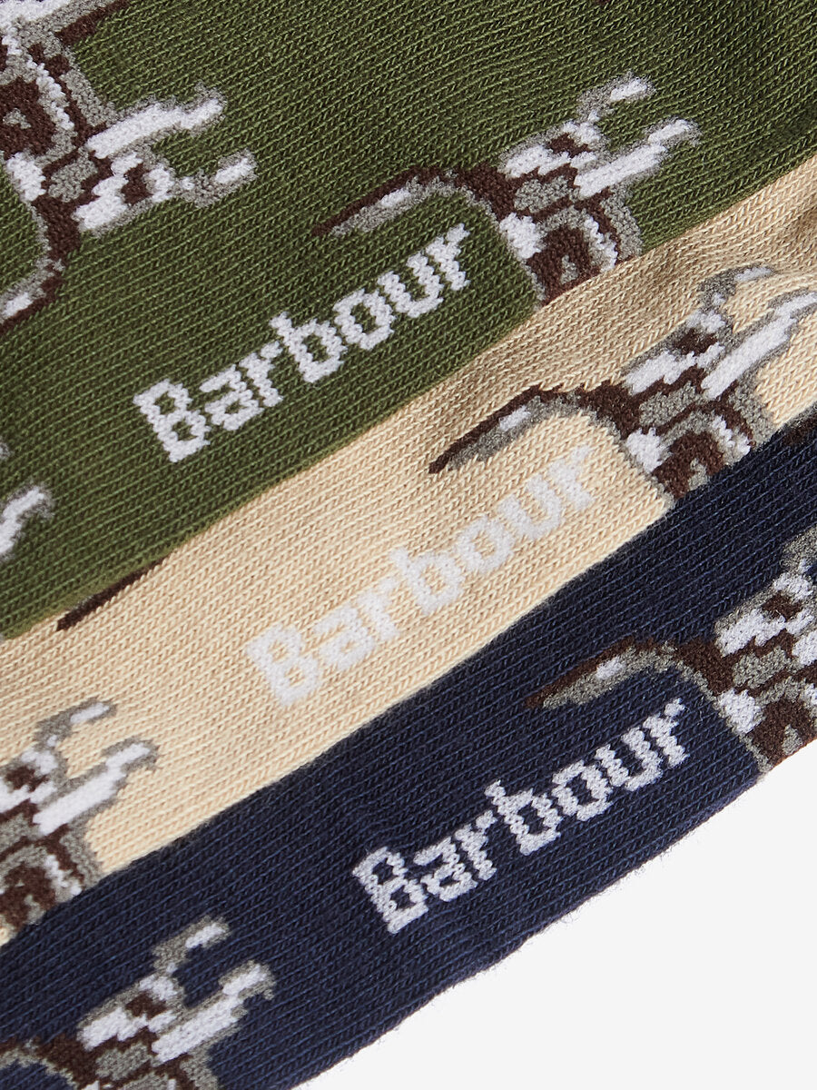 BARBOUR Pointer Dog Socks Gift Box - Mens - Forest Mist