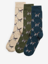 BARBOUR Pointer Dog Socks Gift Box - Mens - Forest Mist