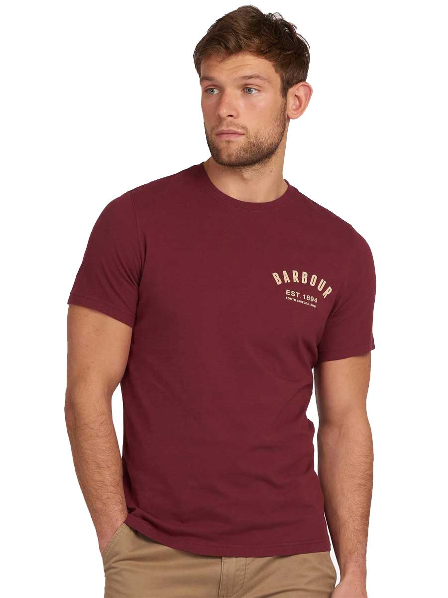 BARBOUR Preppy T-Shirt - Men's - Ruby