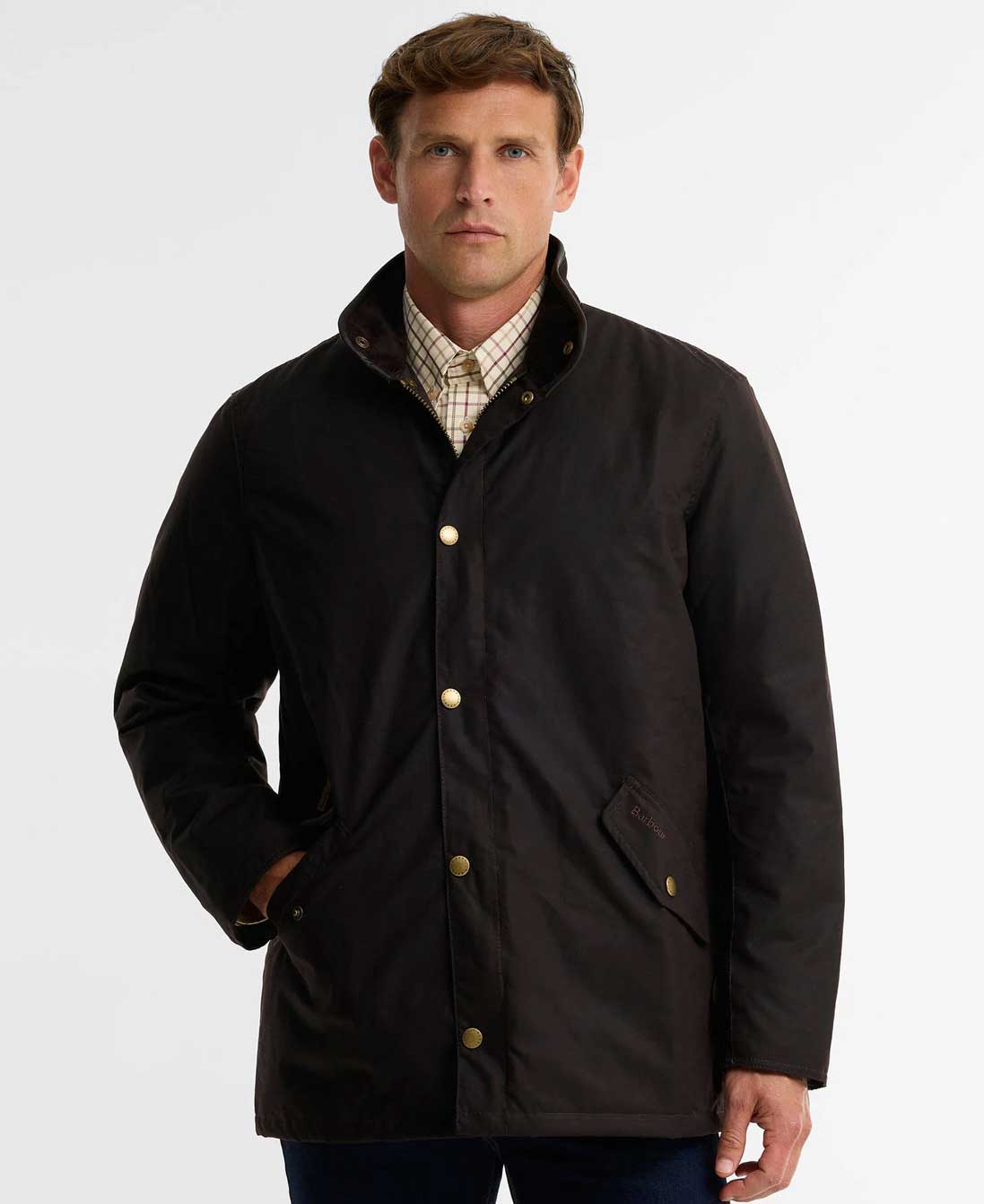 BARBOUR Prestbury Wax Jacket - Mens - Rustic