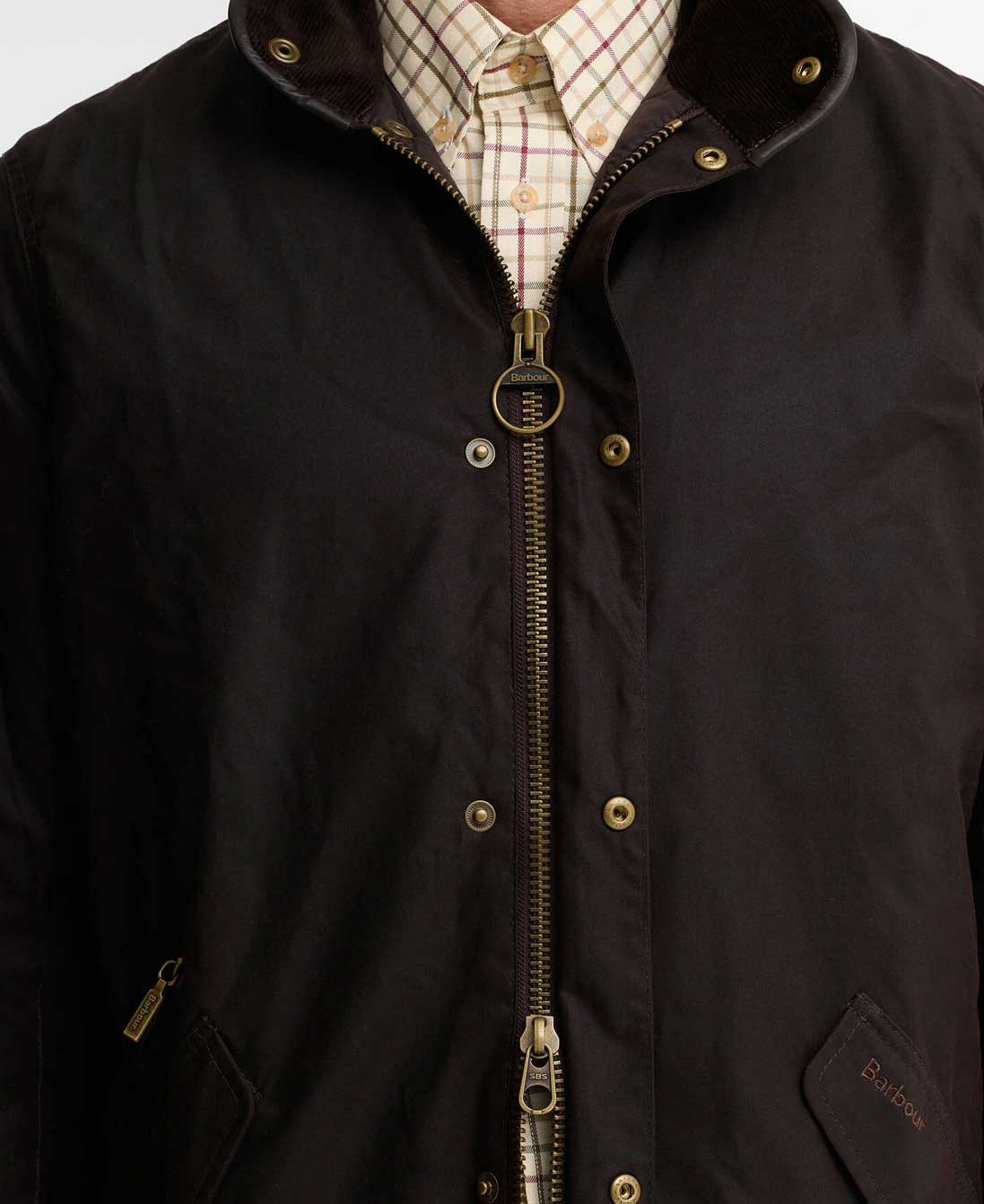 BARBOUR Prestbury Wax Jacket - Mens - Rustic