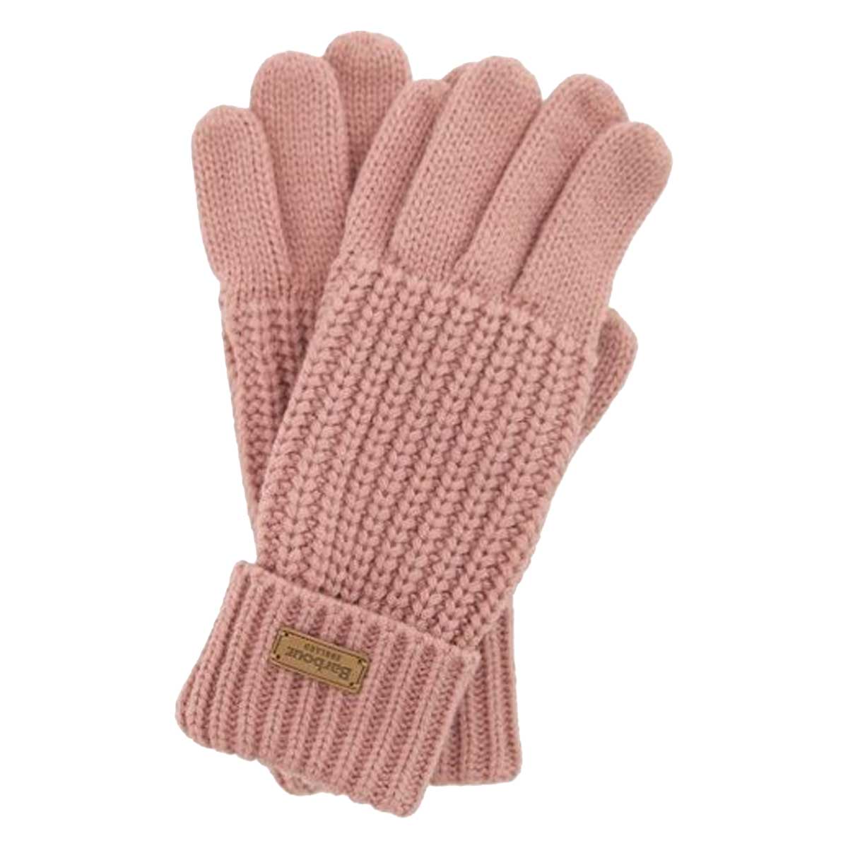 BARBOUR Saltburn Knitted Gloves - Women's - Dusty Pink