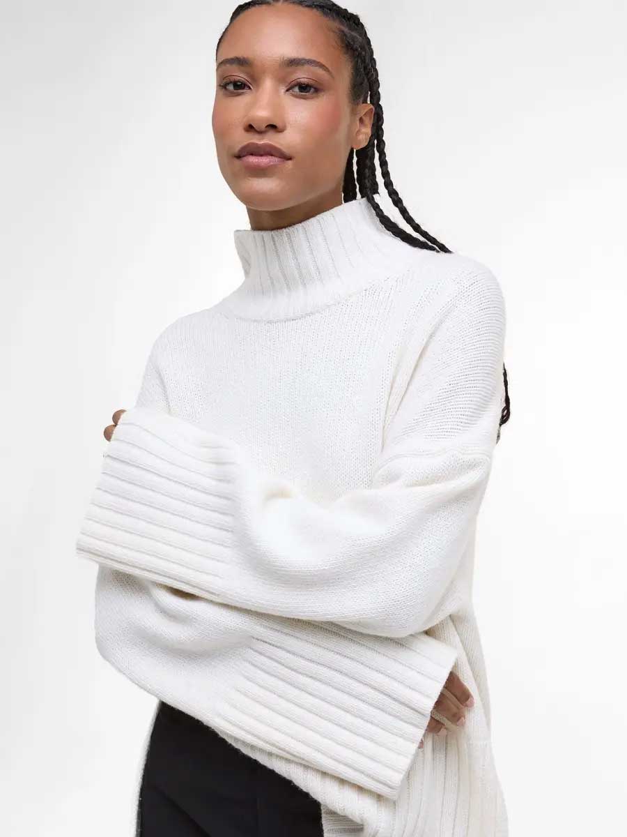 BARBOUR Serena High-Neck Jumper - Women's - Cloud