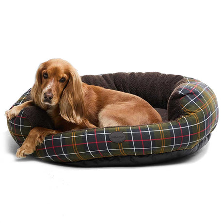 BARBOUR Snuggle Dog Bed - Classic Tartan - 35"
