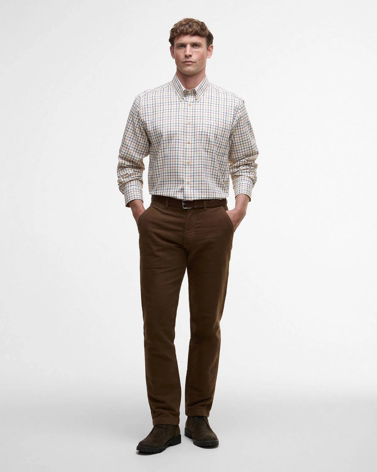 BARBOUR Sporting Regular Long-Sleeved Shirt - Mens - Copper