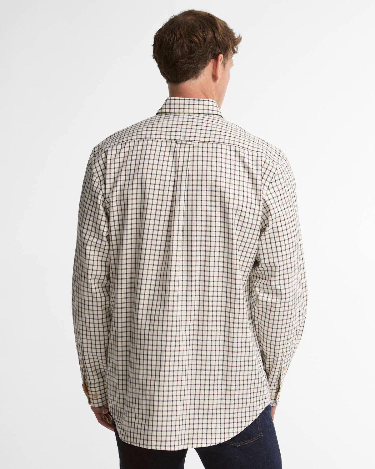 BARBOUR Sporting Regular Long-Sleeved Shirt - Mens - Dark Bordeaux