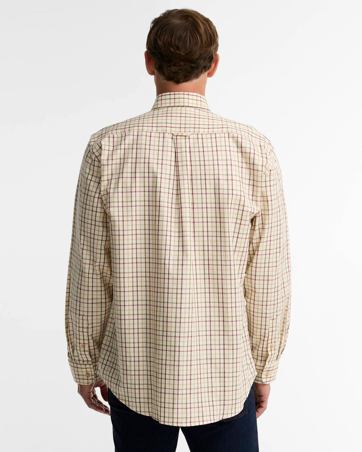 BARBOUR Sporting Regular Long-Sleeved Shirt - Mens - Red/Khaki