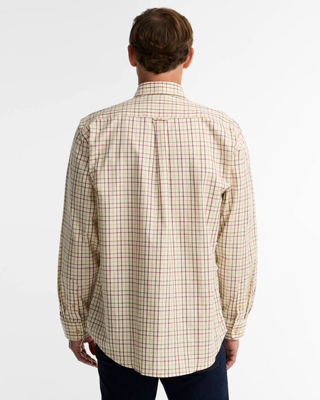BARBOUR Sporting Regular Long-Sleeved Shirt - Mens - Red/Khaki