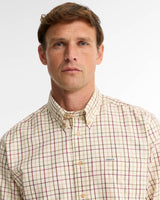 BARBOUR Sporting Regular Long-Sleeved Shirt - Mens - Red/Khaki