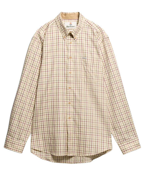 BARBOUR Sporting Regular Long-Sleeved Shirt - Mens - Red/Khaki