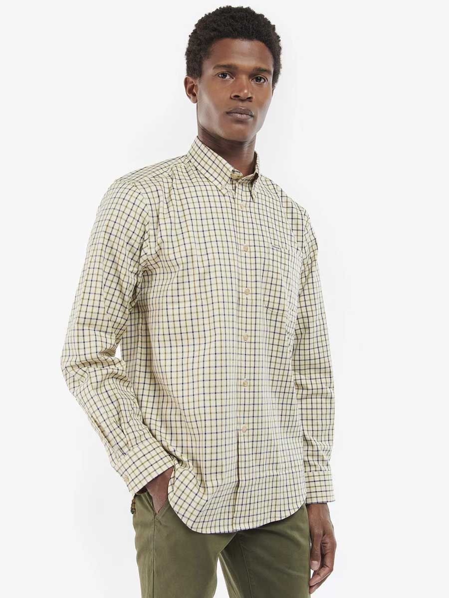 BARBOUR Sporting Tattersall Check Shirt - Men's - Navy/Olive