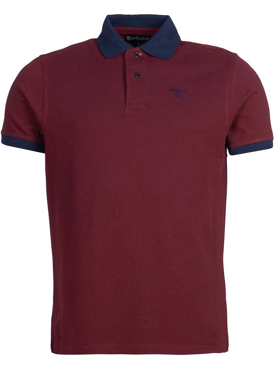 20% OFF BARBOUR Sports Polo Mix Shirt - Men's - Dark Red