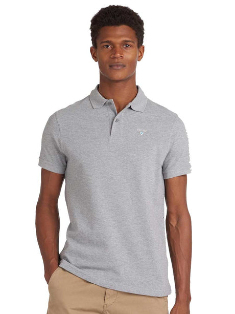 BARBOUR Sports Polo Shirt - Men's - Grey Marl