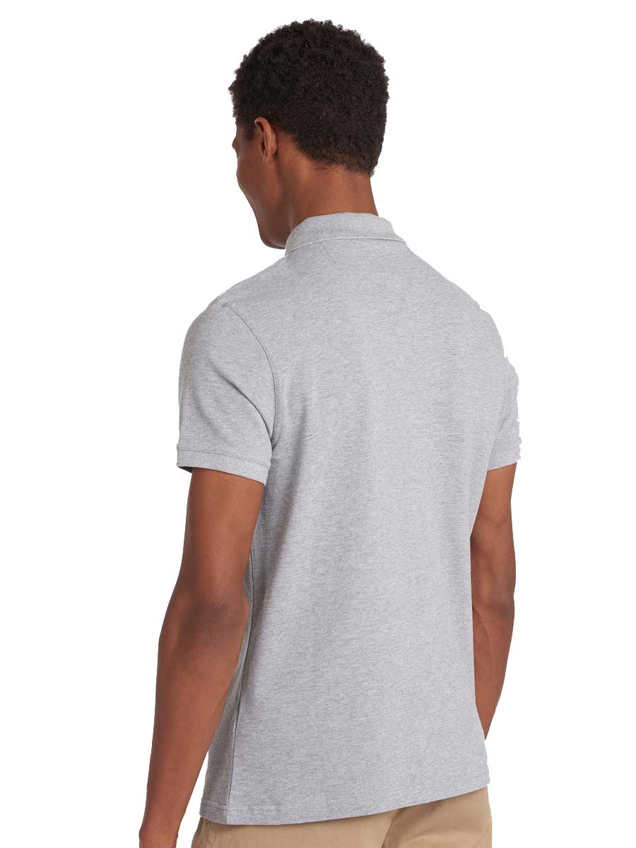 BARBOUR Sports Polo Shirt - Men's - Grey Marl