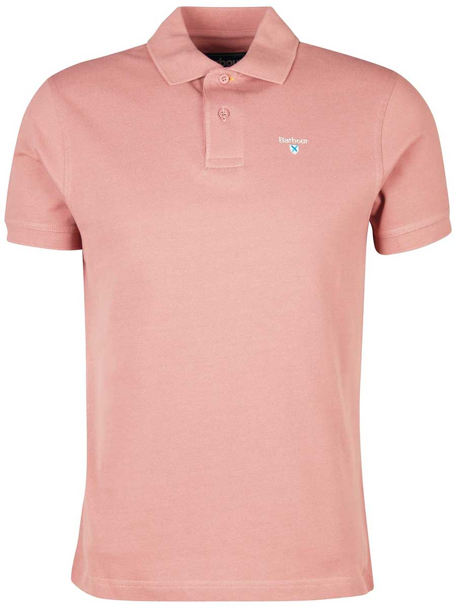 BARBOUR Sports Polo Shirt - Men's - Faded Pink