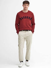 Load image into Gallery viewer, BARBOUR Sweater - Mens Prep Logo Crew Neck - Highland Red
