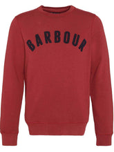 Load image into Gallery viewer, BARBOUR Sweater - Mens Prep Logo Crew Neck - Highland Red
