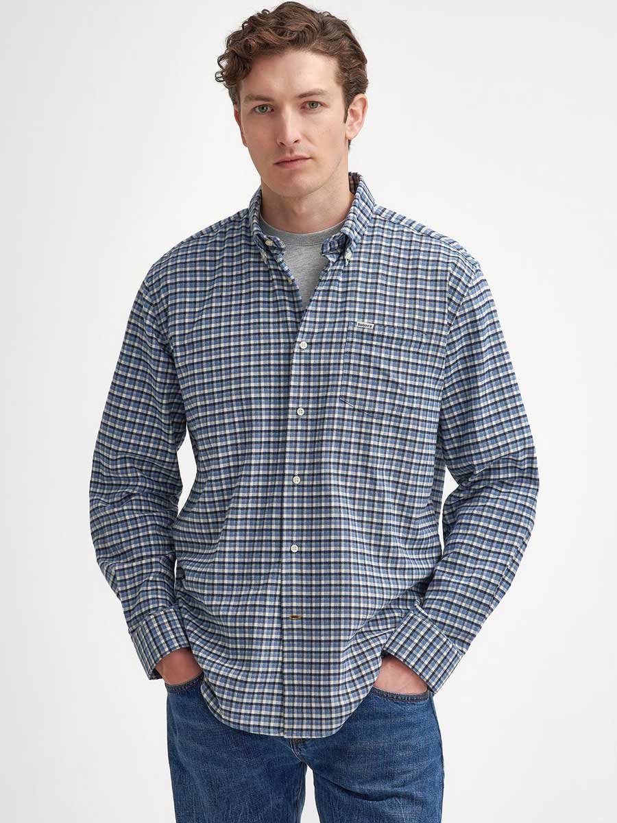 BARBOUR Tanlaw Regular Shirt - Mens - Classic Blue