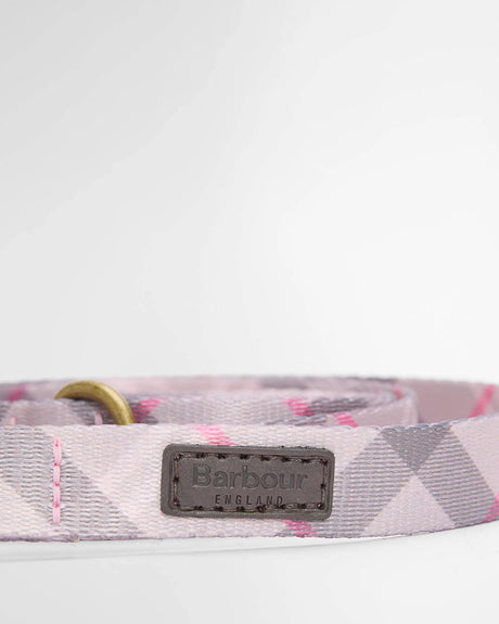 BARBOUR Tartan Printed Dog Lead - Pink Tartan