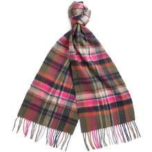 Load image into Gallery viewer, BARBOUR Vintage Winter Plaid Scarf - Pink Dahlia
