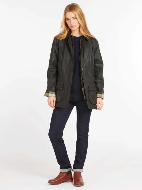 BARBOUR Beadnell Wax Jacket - Women's - Sage Barbour