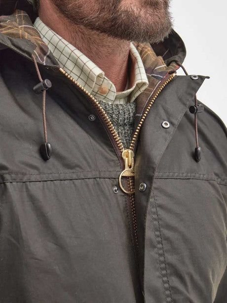 BARBOUR Classic Durham Wax Jacket - Mens  - Olive