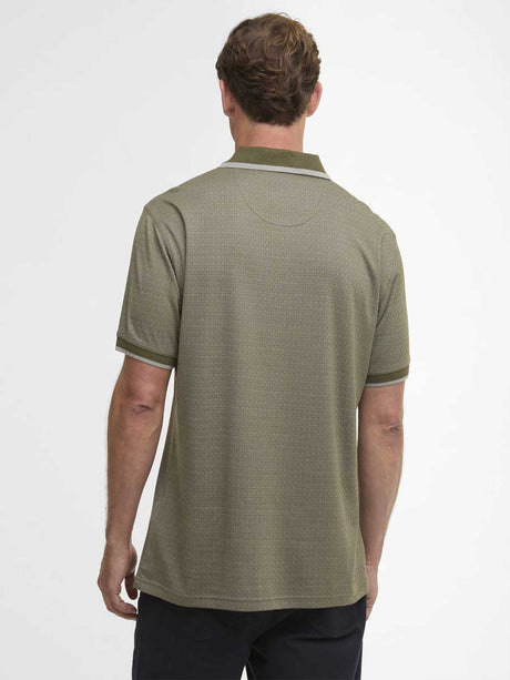 BARBOUR Weston Textured Polo Shirt - Mens - Mid Olive