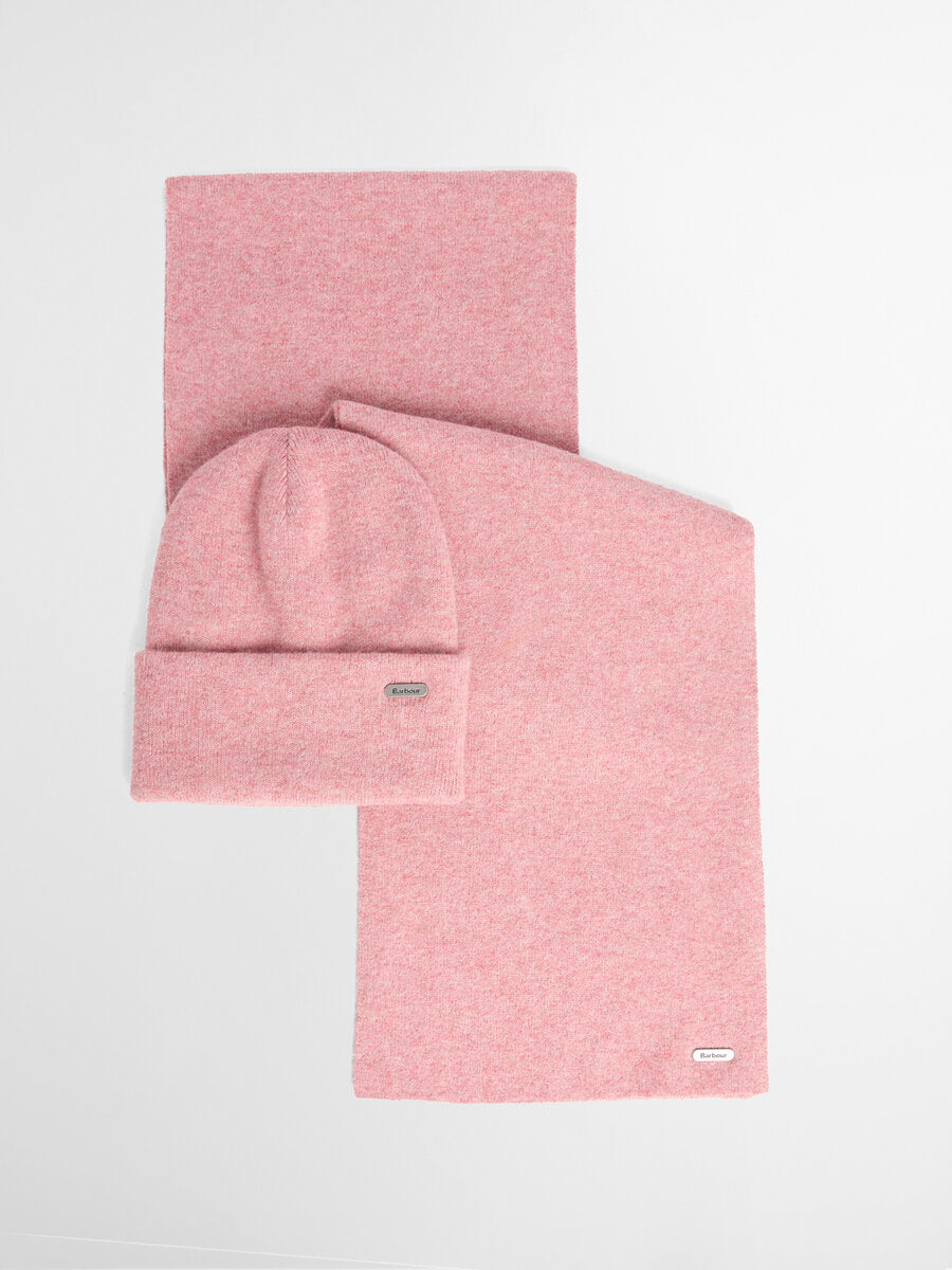 BARBOUR Winona Beanie & Scarf Gift Set - Womens - Pink