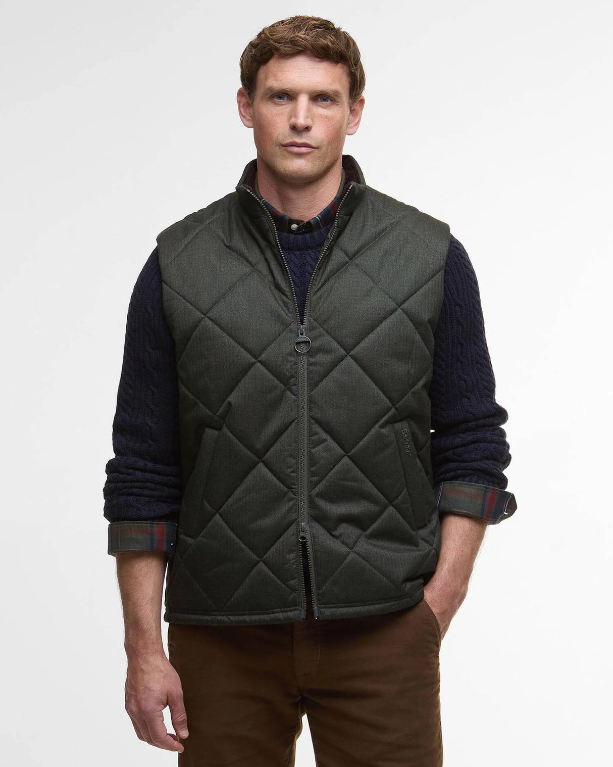 BARBOUR Winter Finn Gilet - Mens - Olive