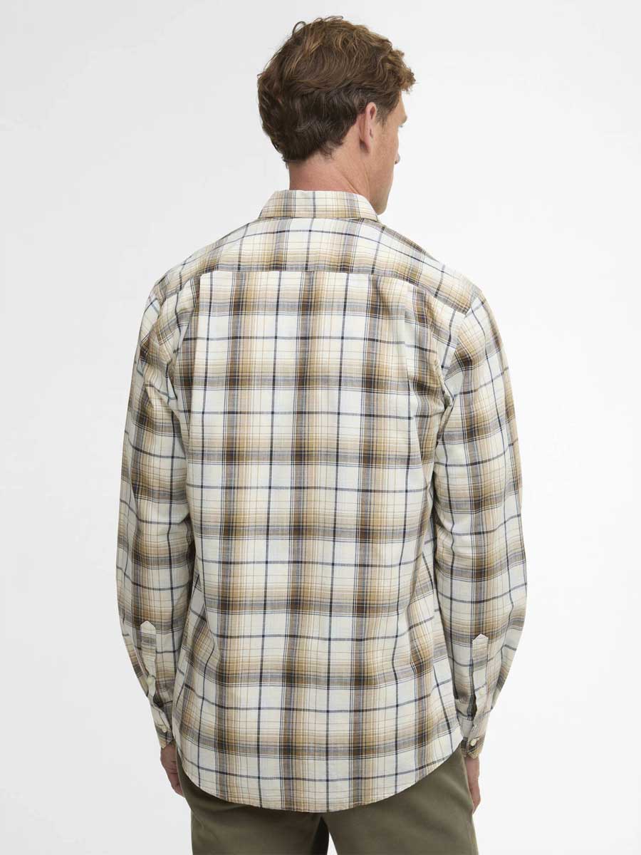BARBOUR Witton Checked Regular Shirt - Mens - Whisper White