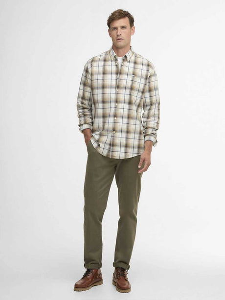 BARBOUR Witton Checked Regular Shirt - Mens - Whisper White
